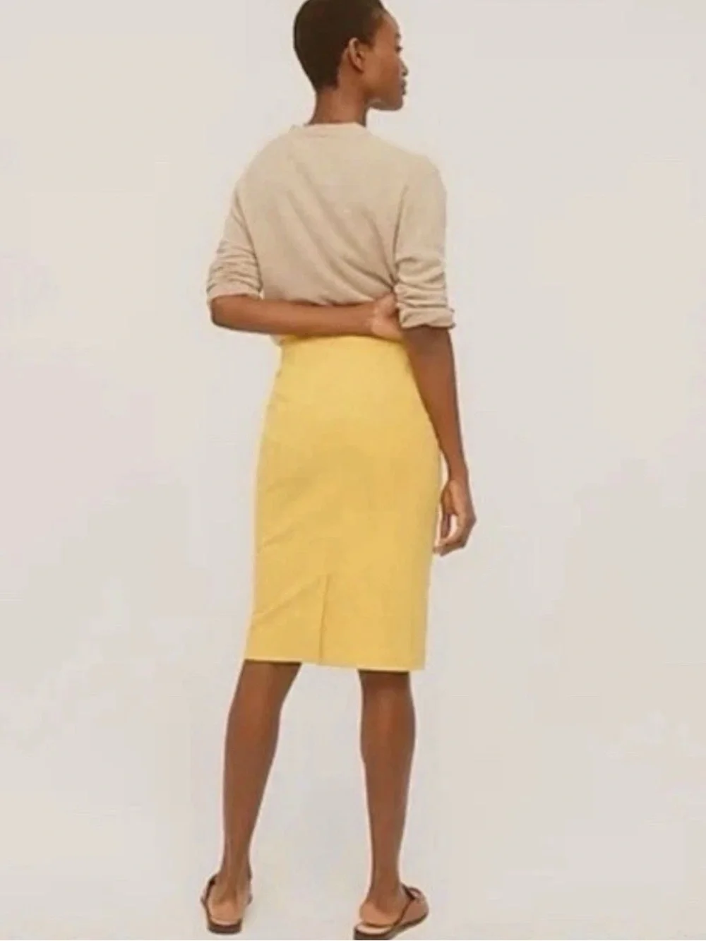 J.Crew 2 Pencil® skirt in yellow office preppy NEW